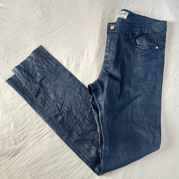 Zadig & Voltaire | Phlame Crinkled Leather Pants (Size FR 42 ) - Picture 3 of 8